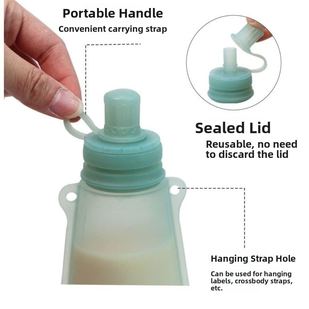 Baby Food Pouches Reusable - BPA Free Silicone Baby Food Pouch