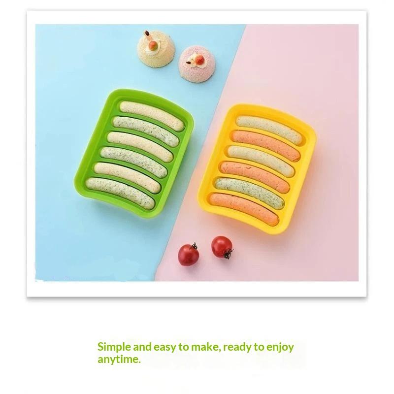 Baby Food Dogs - 6 Grids Silicone Sausage Hot Dog