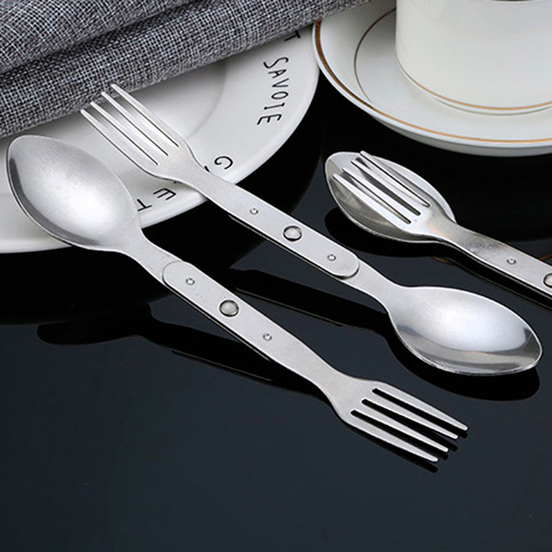 Weaning Spoon Set - 2-in-1 Fork Dessert Spoon Cutlery Set