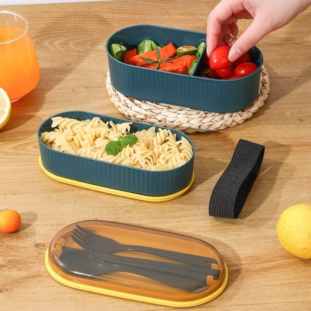 Portable Double Layer Lunch Bo - Weaning Spoon Set ulasan dan harga