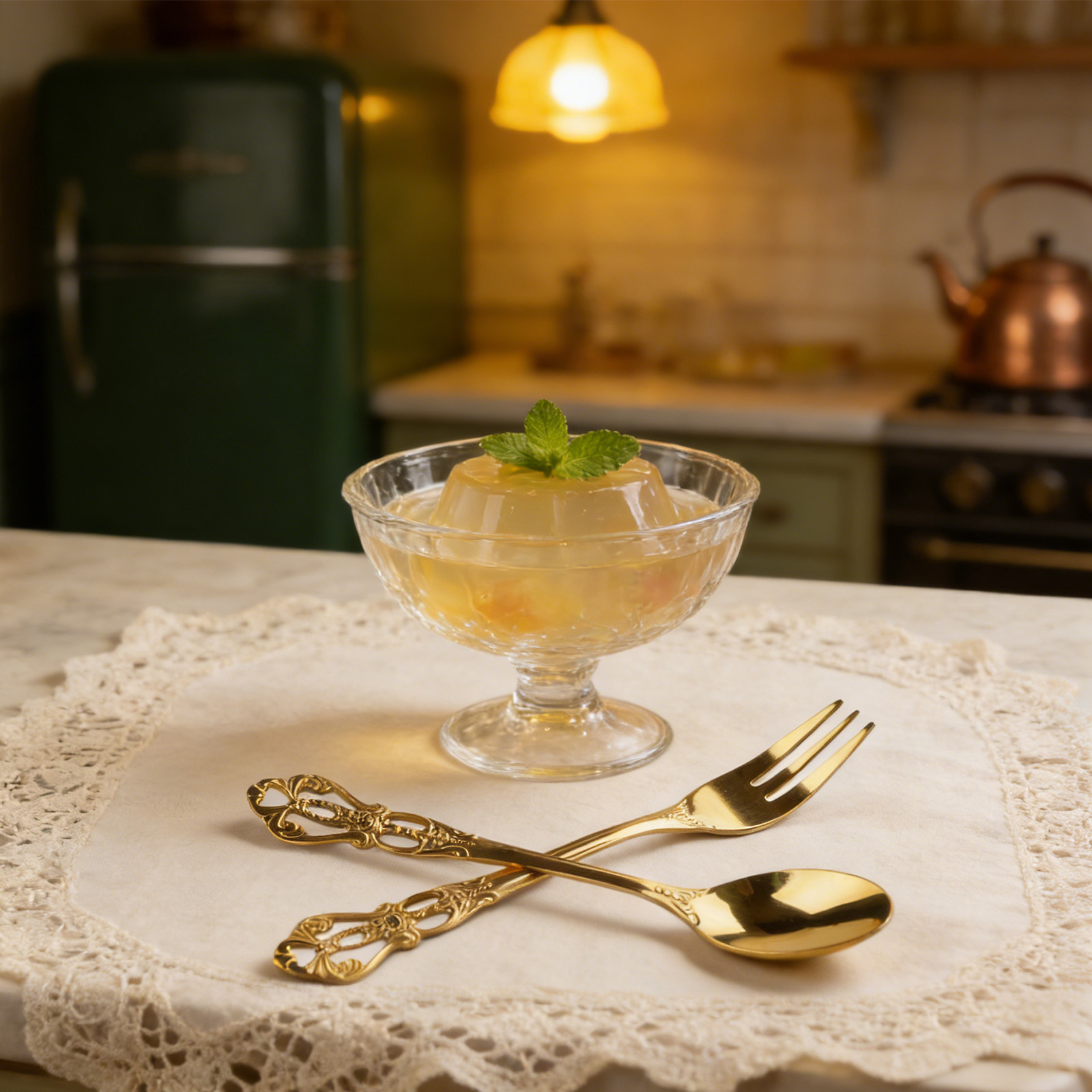 1 Pair Vintage Gold Spoon Fork - Weaning Spoon Set ulasan dan harga