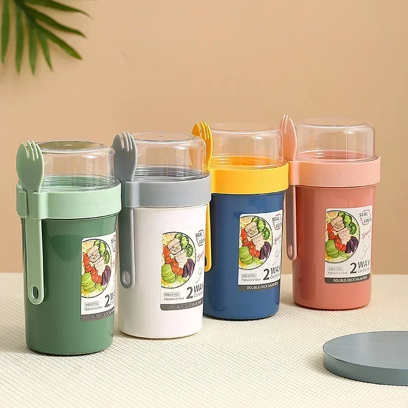 Bento Lunch Box Salad Oatmeal  - Weaning Spoon Set ulasan dan harga