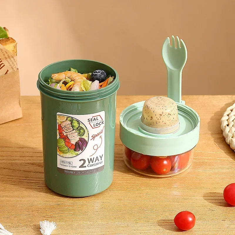 Bento Lunch Box Salad Oatmeal  - Weaning Spoon Set ulasan dan harga
