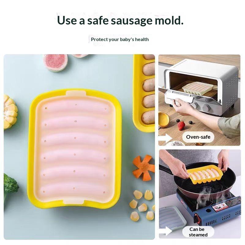 6 Grids Silicone Sausage Hot D - Baby Food Dogs ulasan dan harga
