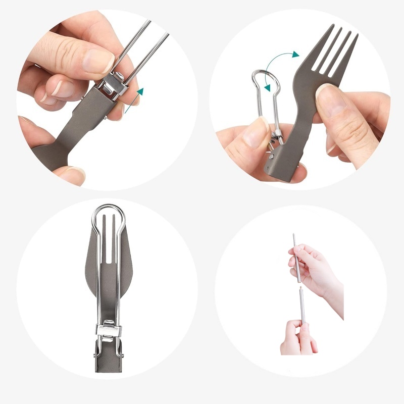 Titanium Foldable Utensil Set  - Weaning Spoon Set ulasan dan harga