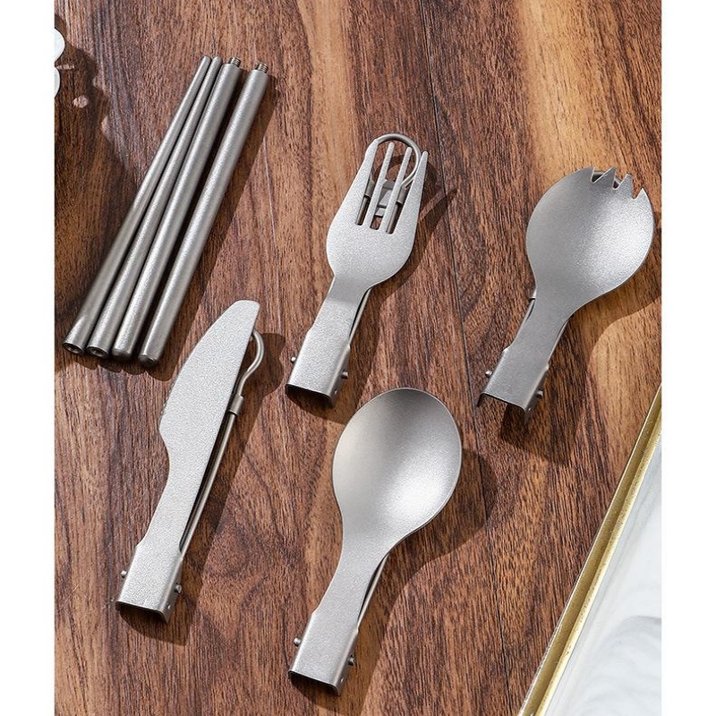 Titanium Foldable Utensil Set  - Weaning Spoon Set ulasan dan harga