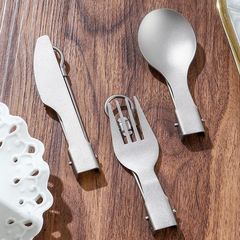 Titanium Foldable Utensil Set  - Weaning Spoon Set ulasan dan harga