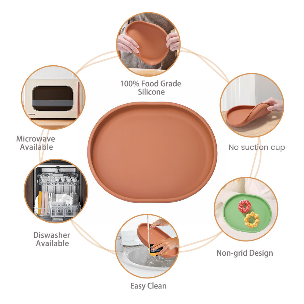 Baby Safe Silicone Dining Plat - Baby Food Chart ulasan dan harga