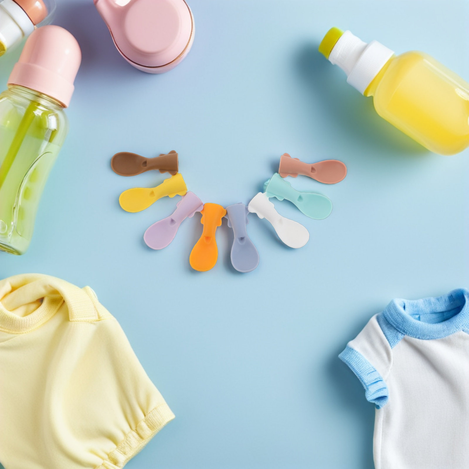 8Pcs Silicone Food Pouch Spoon - Baby Food Pouches Reusable ulasan dan harga