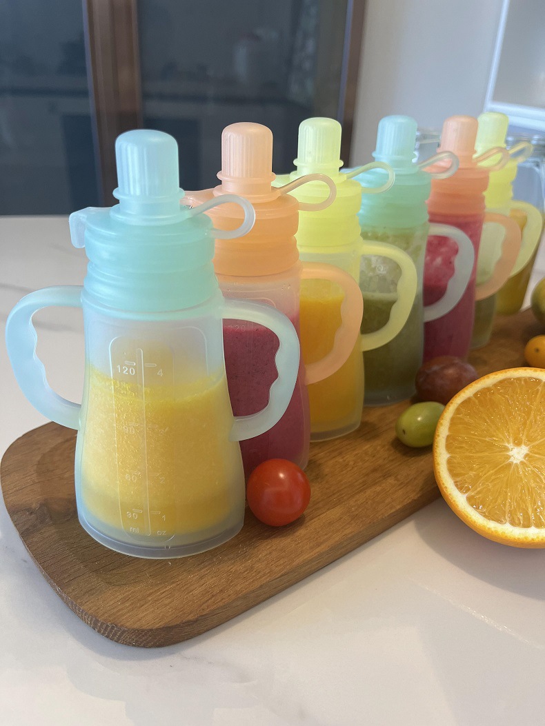 New Reusable Silicone Breast M - Baby Food Pouches Reusable ulasan dan harga