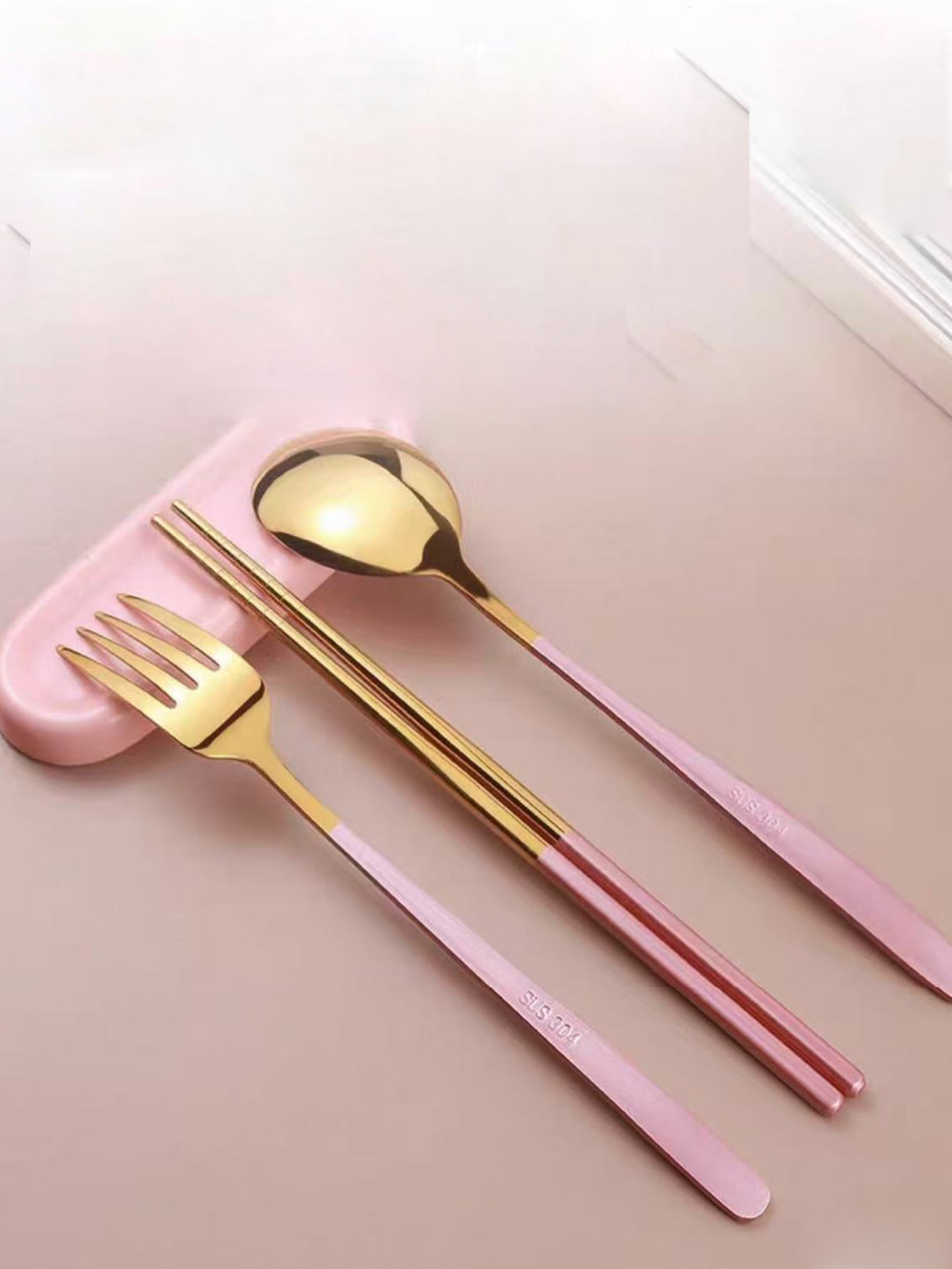 304 Stainless Steel Chopsticks - Weaning Spoon Set ulasan dan harga