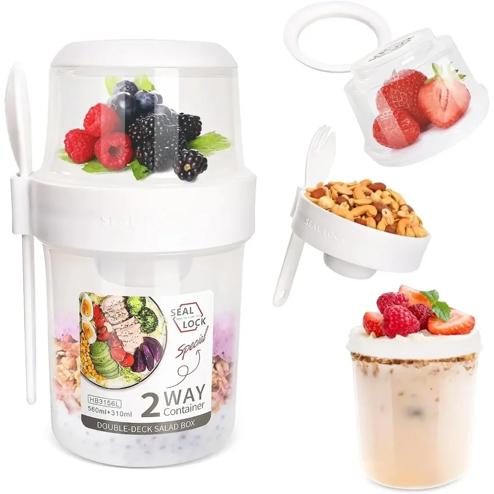 Salad Cup Breakfast Cups Porta - Weaning Spoon Set ulasan dan harga
