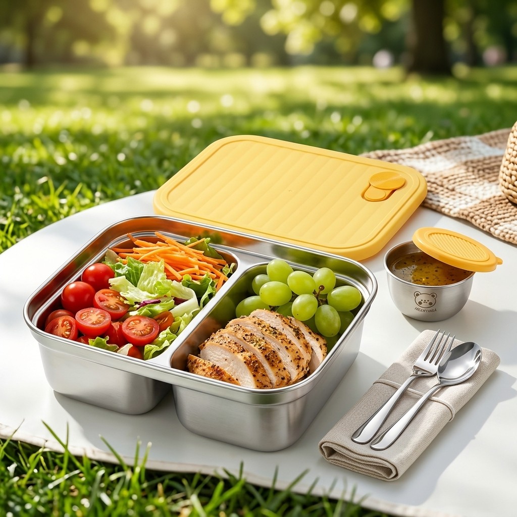 304 Stainless Steel Lunch Cont - Baby Food Fruits ulasan dan harga
