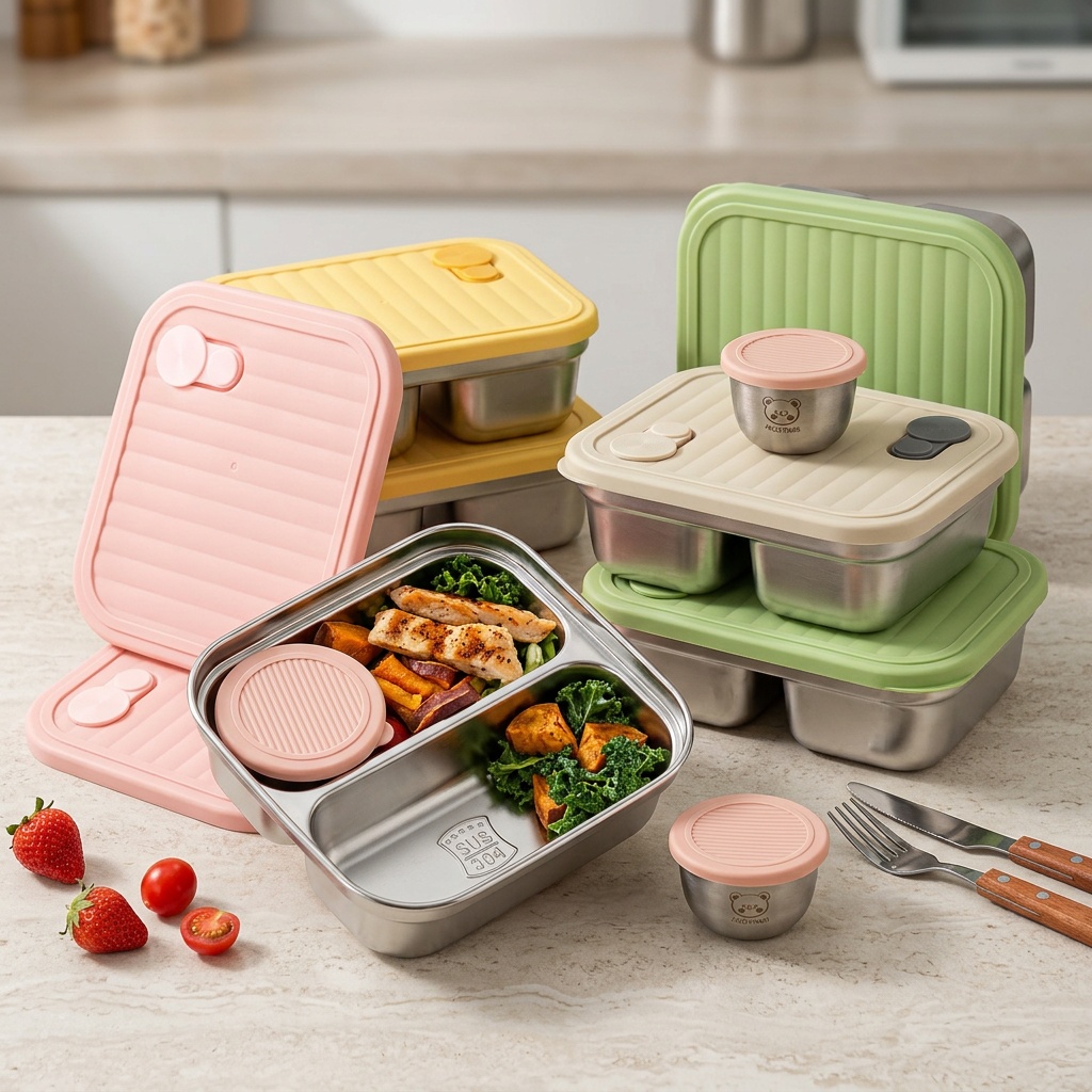 304 Stainless Steel Lunch Cont - Baby Food Fruits ulasan dan harga