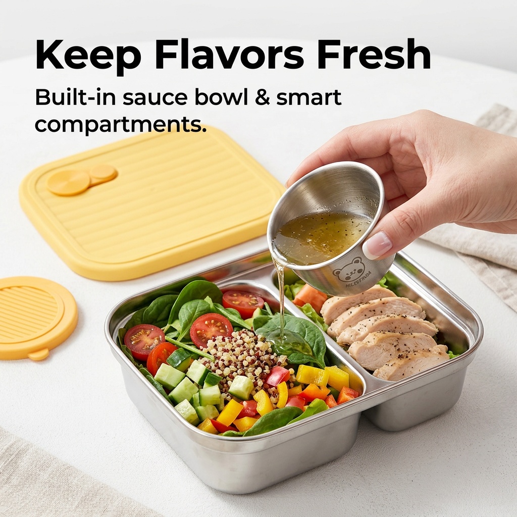304 Stainless Steel Lunch Cont - Baby Food Fruits ulasan dan harga