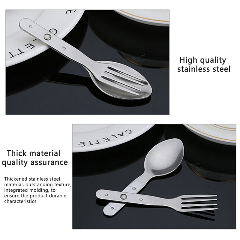 2-in-1 Fork Dessert Spoon Cutl - Weaning Spoon Set ulasan dan harga